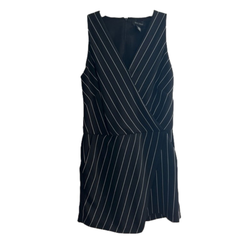 White House Black Market Black & White Striped Romper
Size 8
